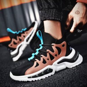 Trendy Men Laced Up Sneakers-Multicolor